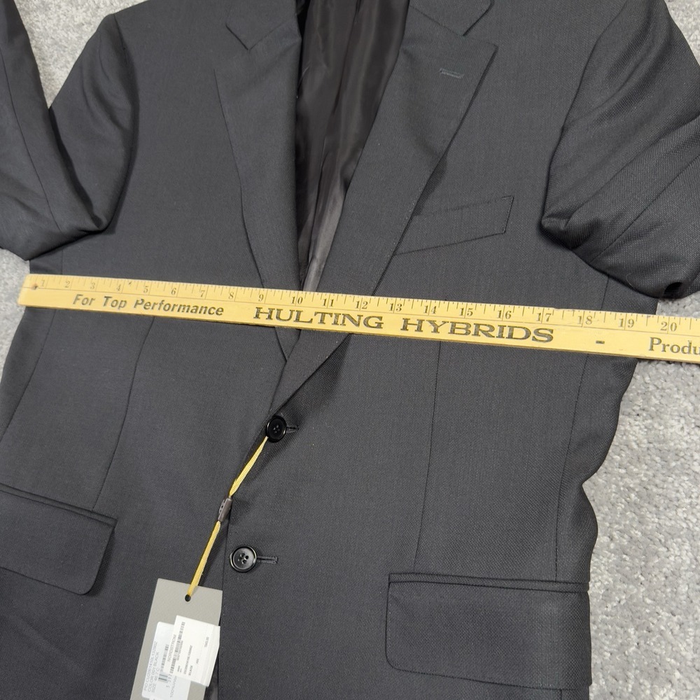 $1,545 CANALI TRAVEL WATER RESISTANT Black Wool Blazer 38 (EU 46) Tacking Stitch - Picture 13 of 16